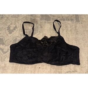 Soma The Cami Bra Lace Underwire Full Coverage Blacj Lace Lined Cups 34C